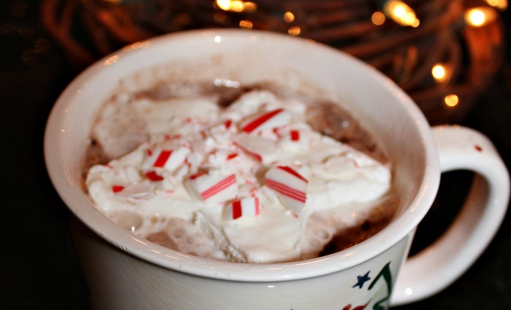 Hot Chocolate with frozen whipped cream